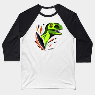 Colorblock velociraptor Baseball T-Shirt